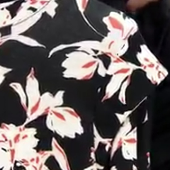 New AnyBody Long Sleeve Black Pink Red & White Floral Top Plus Size 4X Fun Comfy - Picture 5 of 12